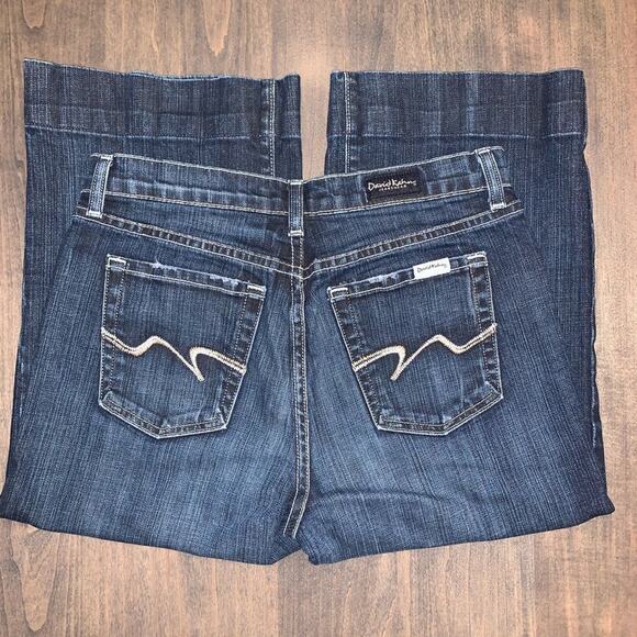 David Kahn Wide Hem Capri Jeans Size 8 Dark Wash - Picture 6 of 8